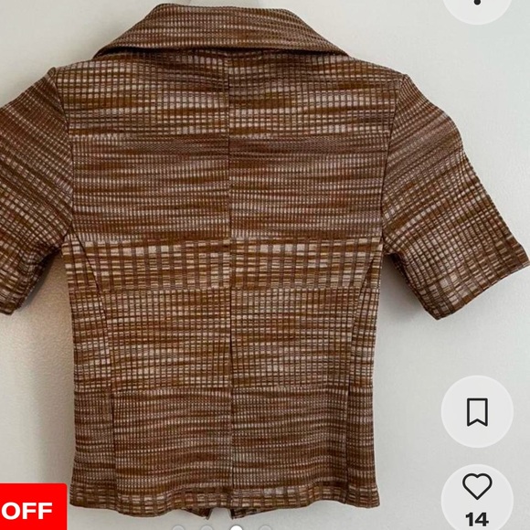 TheOpen Product two way double zipped fitted collared shirt blouse zipper - Picture 5 of 14